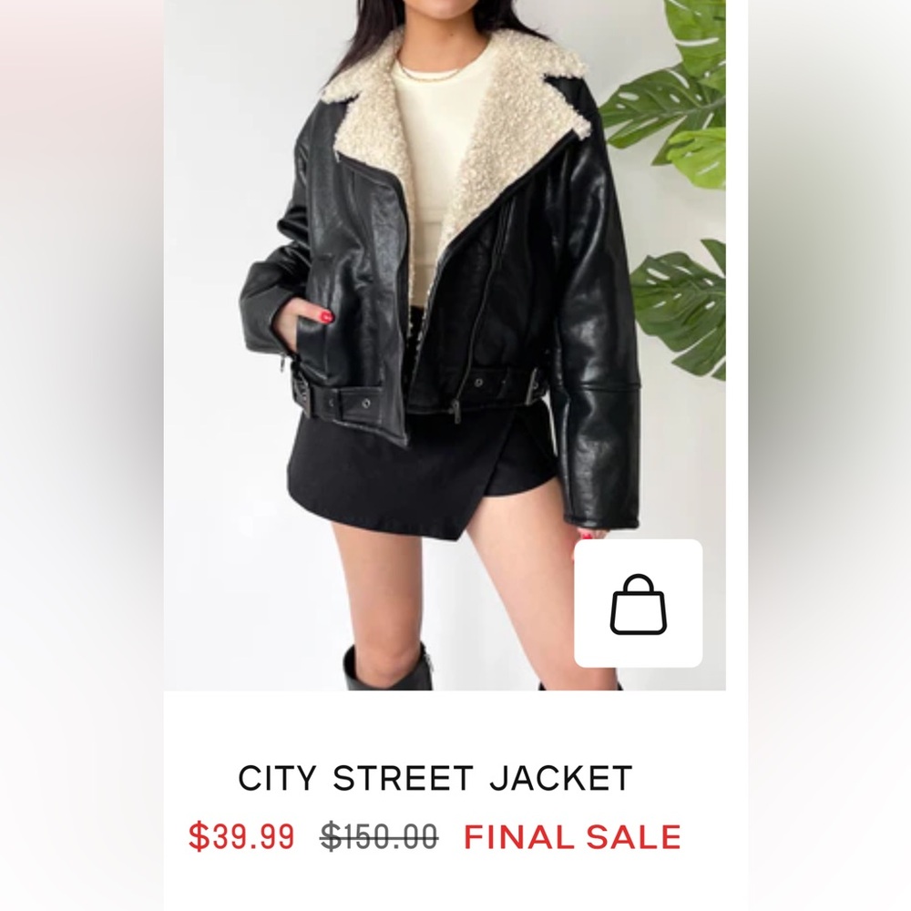 Brand new leather jacket - oversizeded medium - large fit